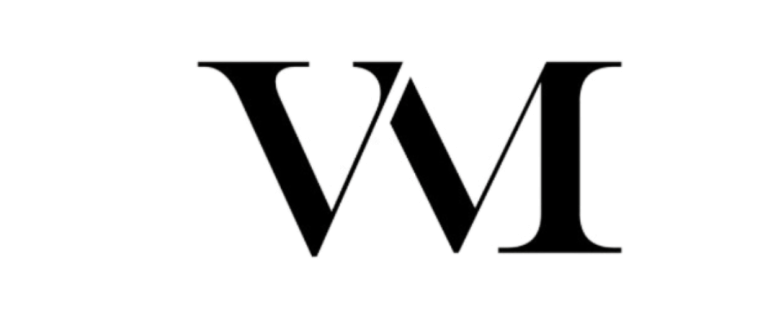 Logo VIAGER MONTAIGNE Logo stylisé avec les lettres "V" et "M" en noir sur fond blanc.