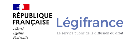 Logo de Légifrance, service public de diffusion du droit en France.
